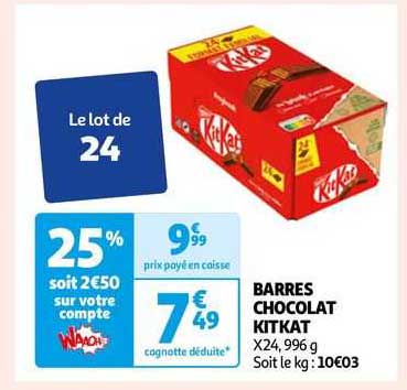 Barres Chocolat Kitkat
