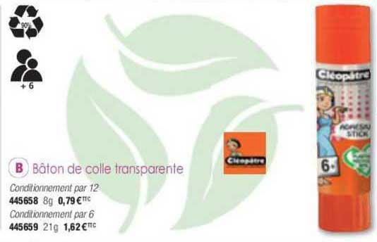 bâton de colle tranparente