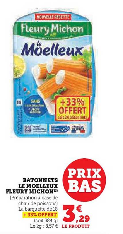 batônnets le moelleux fleury michon
