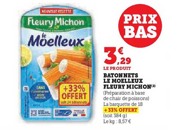 batonnets le moelleux fleury michon