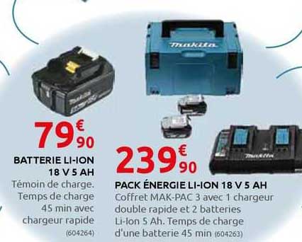 batterie li-ion 18 v 5 ah pack énergie li-ion 18 v 5 ah