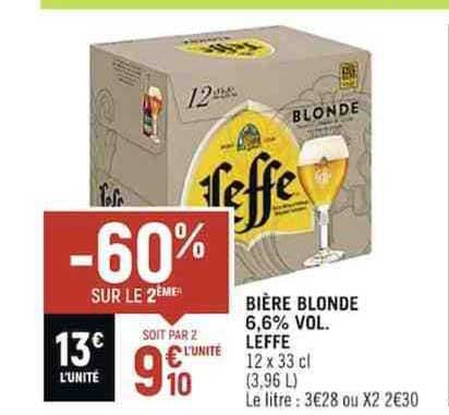 Bière Blonde 6,6% Vol Leffee