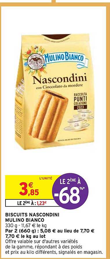 biscuits nascondini mulino bianco
