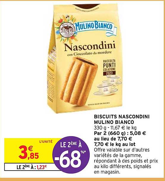 biscuits nascondini mulino bianco