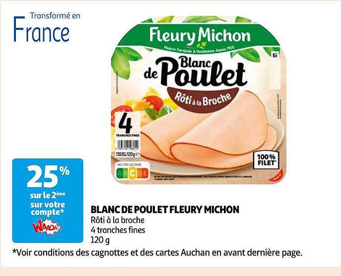 blanc de poulet fleury michon