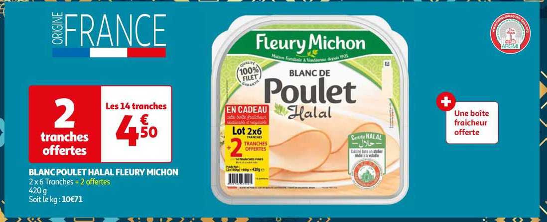 blanc poulet halal fleury michon