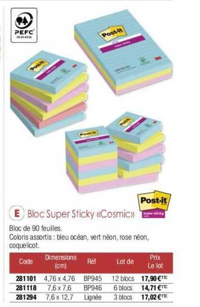 bloc super sticky cosmic post-it