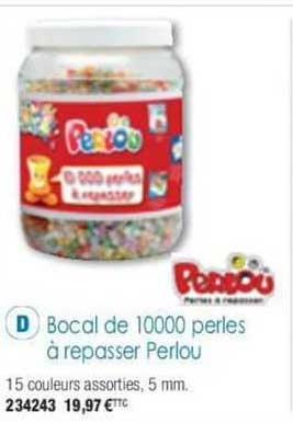 bocal de 10000 perles à repasser perlou