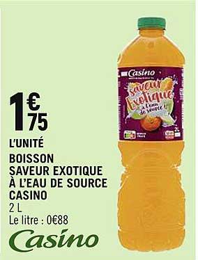 boisson saveur exotique à l'eau de source casino
