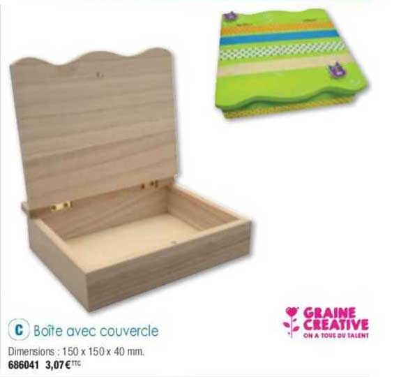 boîte avec couvercle graine creative