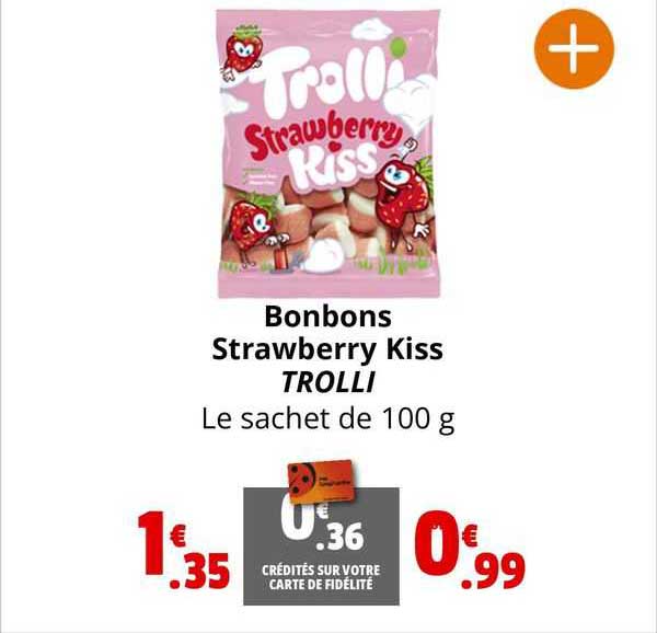bonbons strawberry kiss trolli