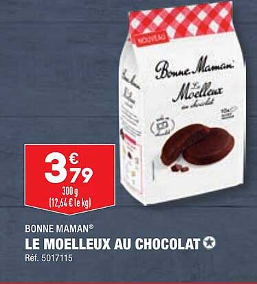 bonne maman le moelleux au chocolat