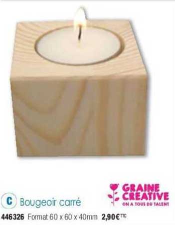 bougeoir carré graine créative