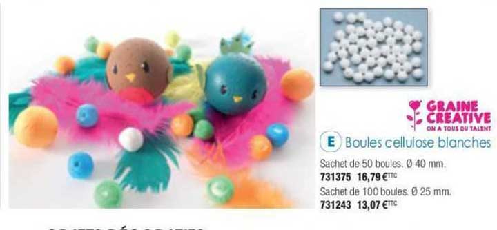 boules cellulose blanches