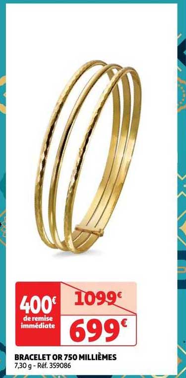 bracelet or 750 millièmes