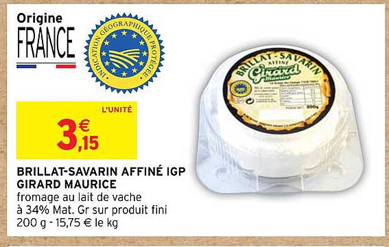 brillat-savarin affiné igp girard maurice