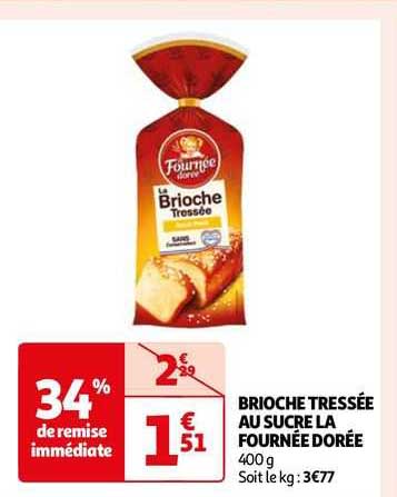 brioche tressée au sucre la fournée dorée