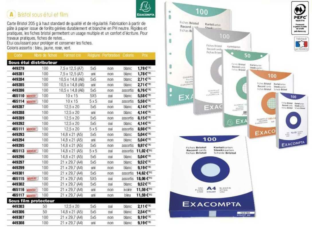 bristol sous étui et film