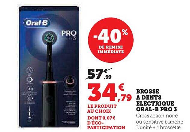 brosse a dents electrique oral-b pro 3