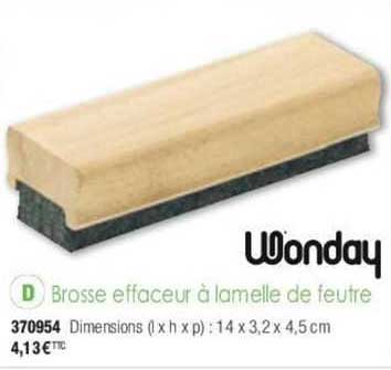 brosse effaceur à lamelle de feutre wonday