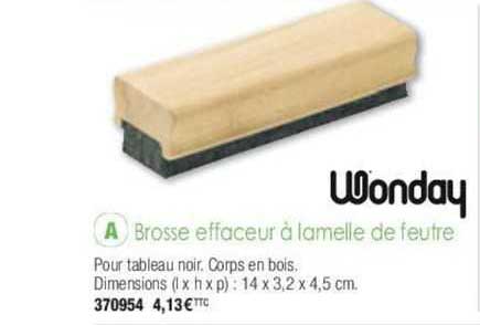 brosse effaceur à lamelle de feutre wonday