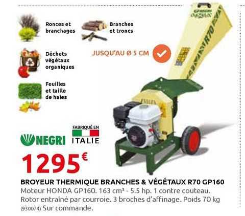 broyeur thermique branches & vététaux r70 gp140 negri