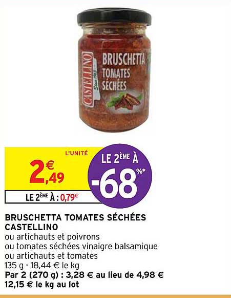Bruschetta Tomates Séchées Castellino