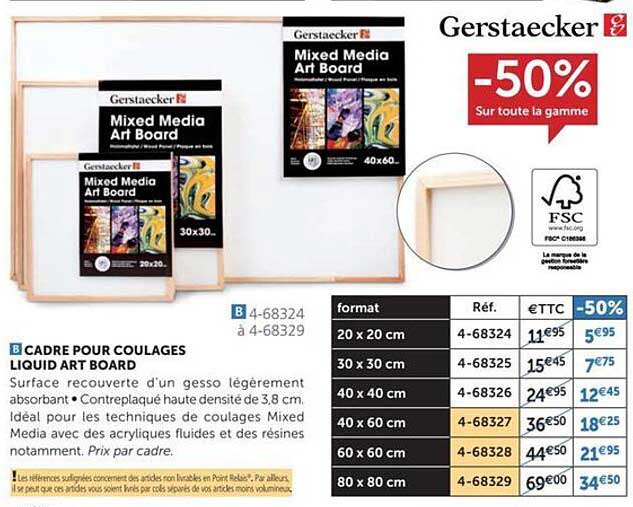 cadre pou coulages liquid art board