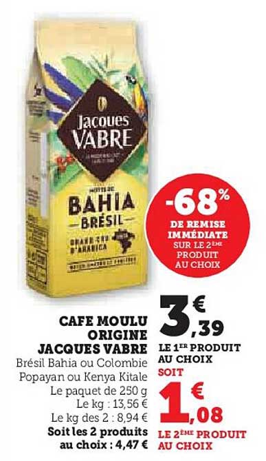 cafe mou origine jacques vabre