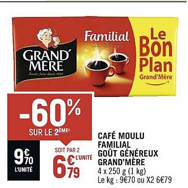 café moulu familial goût généreux grand'mère