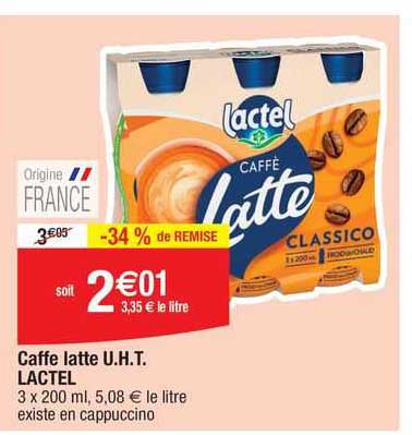 caffe latte u.h.t. lactel