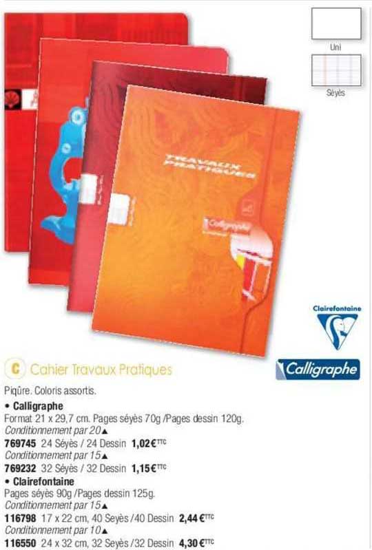 cahier travaux pratiques