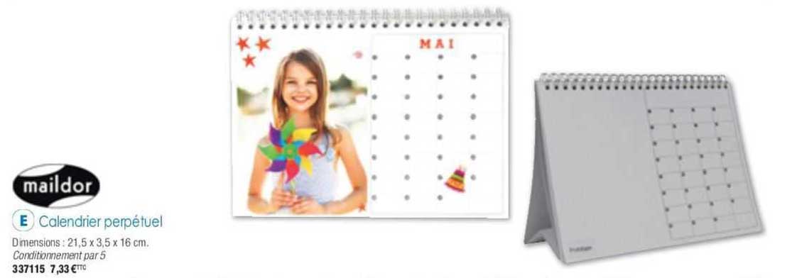 calendrier  perpétuel maildor