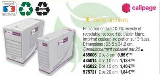 calipage boite archives