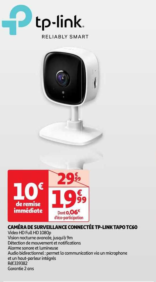 caméra de surveillance connectée tp-link tapo tc60