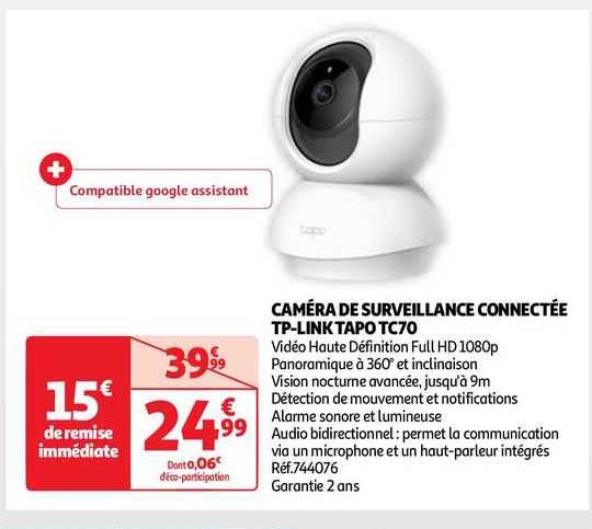 caméra de surveillance connectée tp-link tapo tc70