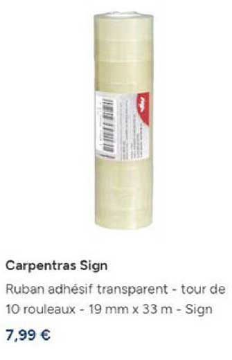 carpentras sign ruban adhésif transparent