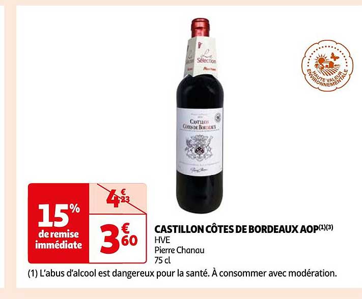 castillon côtes de bordeaux aop hve pierre chanau