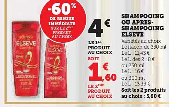 champoing ou après-shampooing elseve