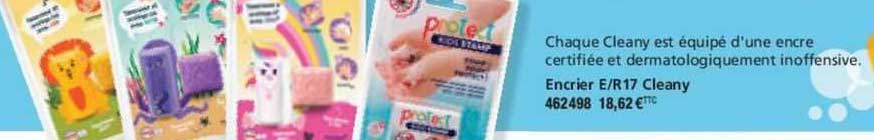 chaque cleany est équipé d'une encre