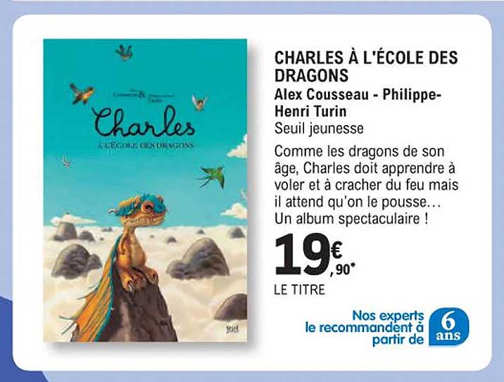 charles à l'écoles des dragons alex cousseau - philippe-henri turin