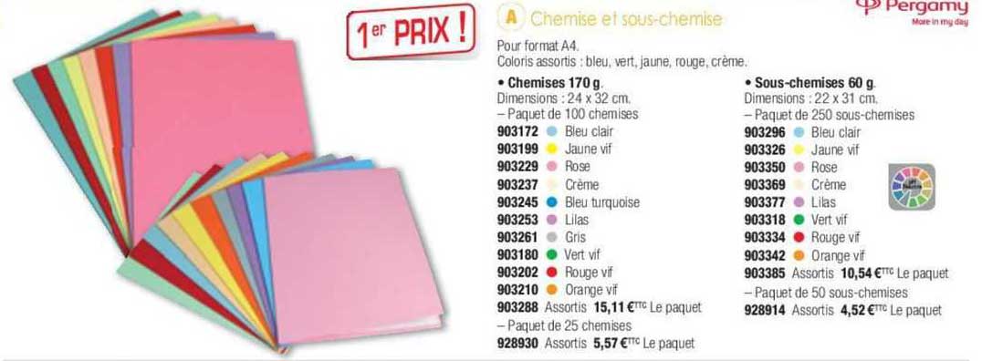 chemise et sous-chemise pergamy