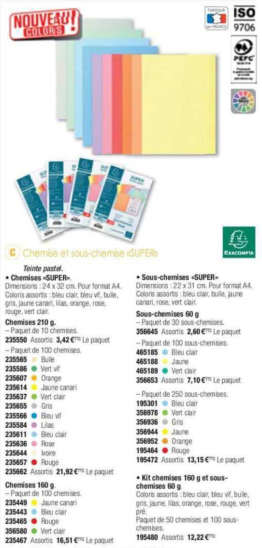 chemise et sous-chemise super