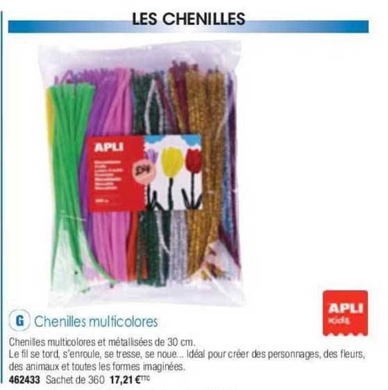Chenilles Multicolores