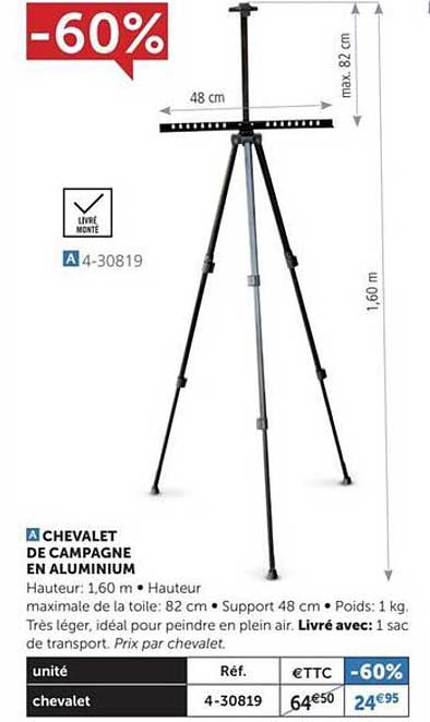 Chevalet De Campagne En Aluminium