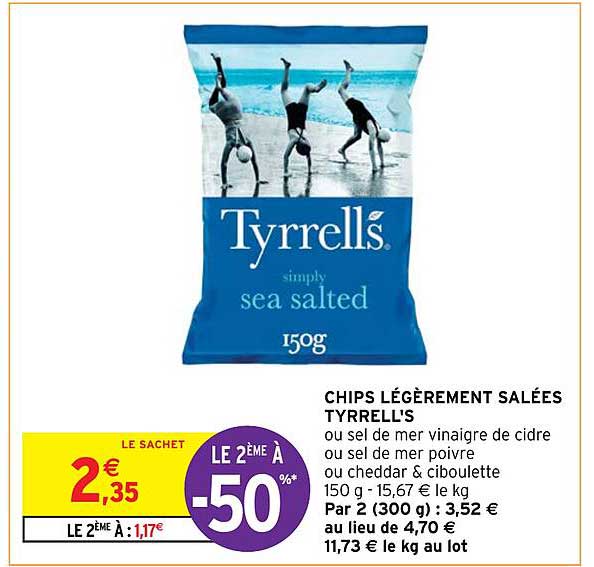 chips légèrement salées tyrrell's