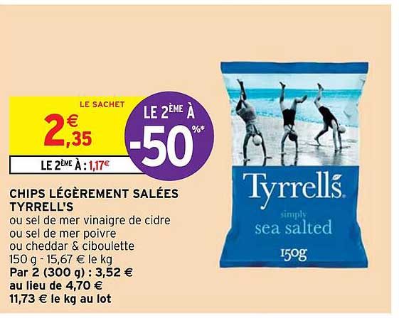 chips légèrement salées tyrrell's