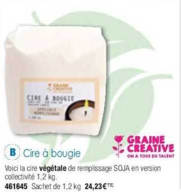 cire à bougie graine créative