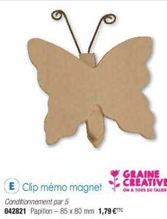 clip mémo magnet graine creative