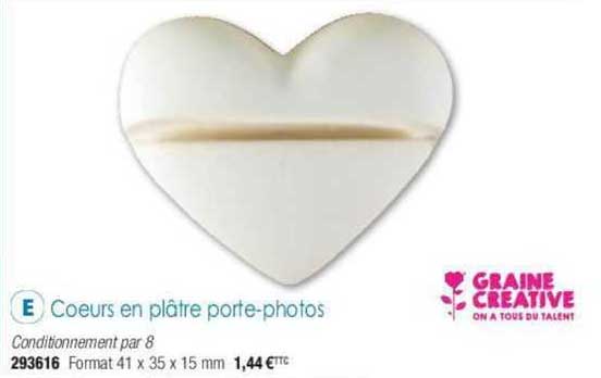 coeurs en plâtures porte-photos graine creative